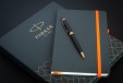 Набор Parker Sonnet Black GT (шариковая ручка + блокнот)