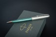 Ручка шариковая Parker Sonnet Sand Blasted Metal&Green Lacquer