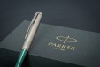 Ручка шариковая Parker Sonnet Sand Blasted Metal&Green Lacquer