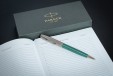 Ручка шариковая Parker Sonnet Sand Blasted Metal&Green Lacquer