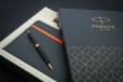 Набор Parker Sonnet Black GT (шариковая ручка + блокнот)
