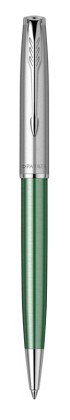 Ручка шариковая Parker Sonnet Sand Blasted Metal&Green Lacquer
